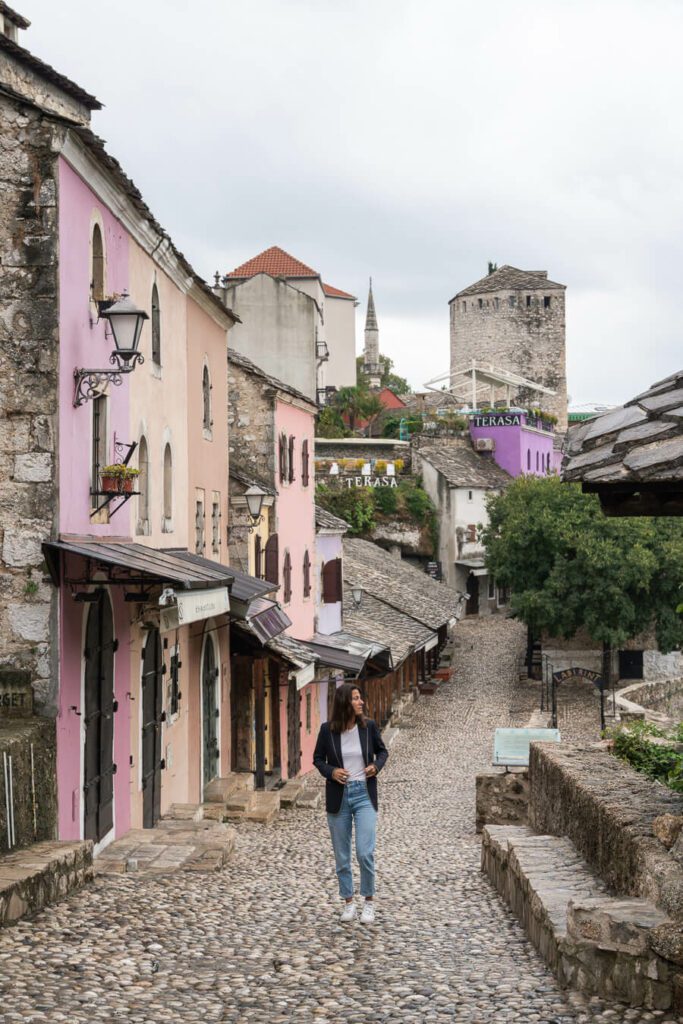 colourful old bazaar in Mostar Bosnia
