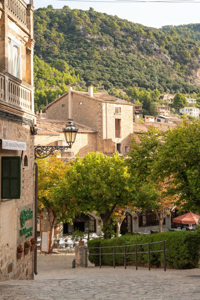 a charming old street in Valldemossa Mallorca