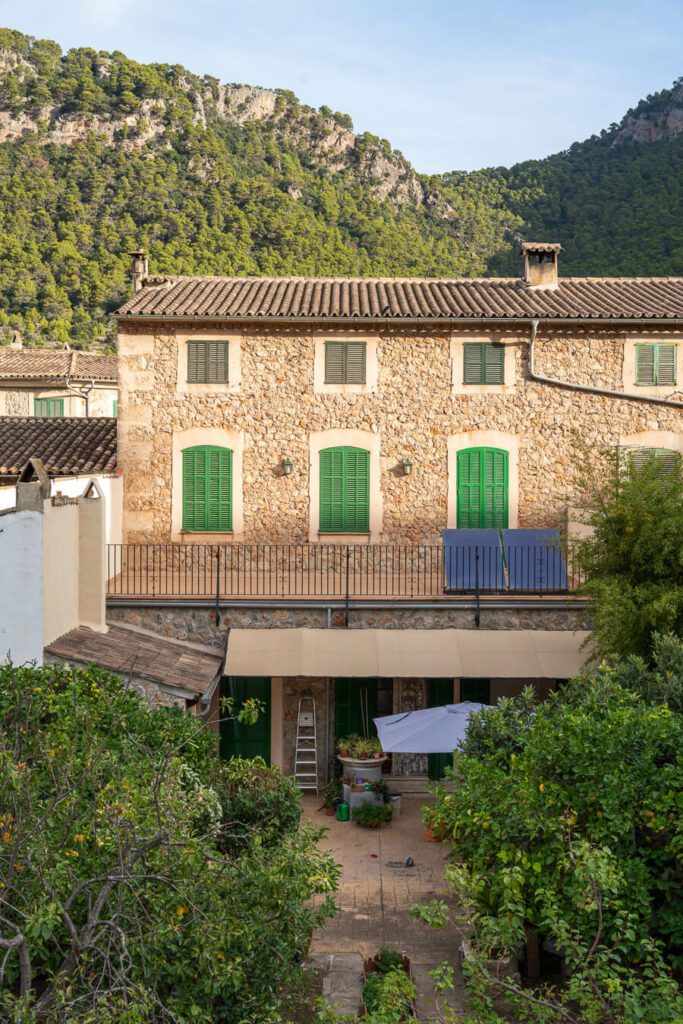 a stone house and garden in Valldemossa Mallorca