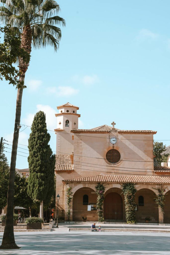 Mallorcan church in Alcudia Mallorca,