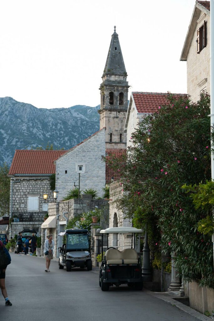 exploring the historical center of Perast, Bay of Kotor