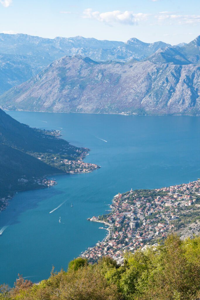 view from the Serpentine Road in Kotor