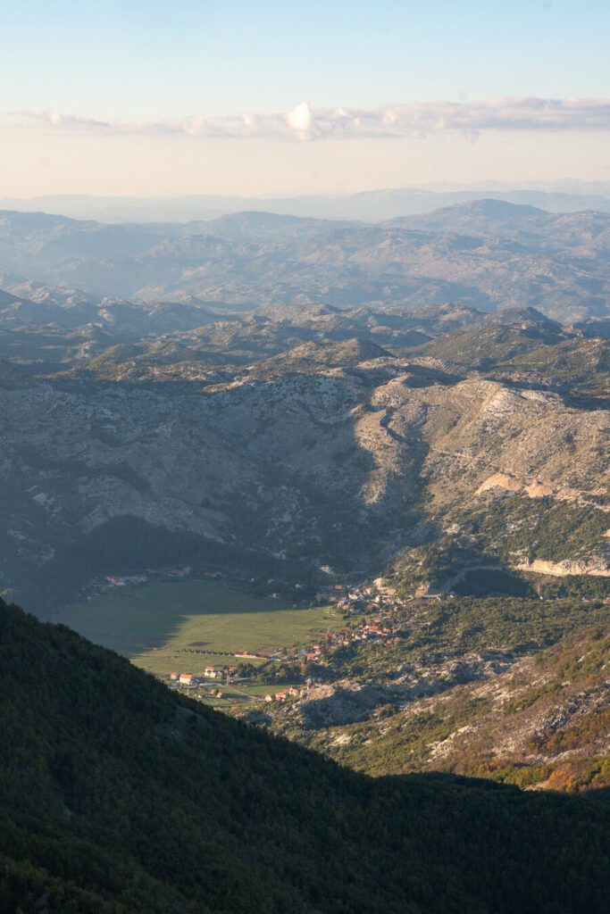 view from Mount Lovcen Montenegro