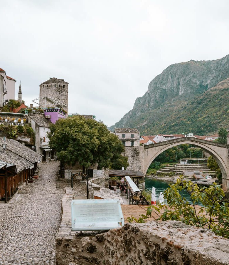 day trips from Dubrovnik to Mostar, a street in Mostar,