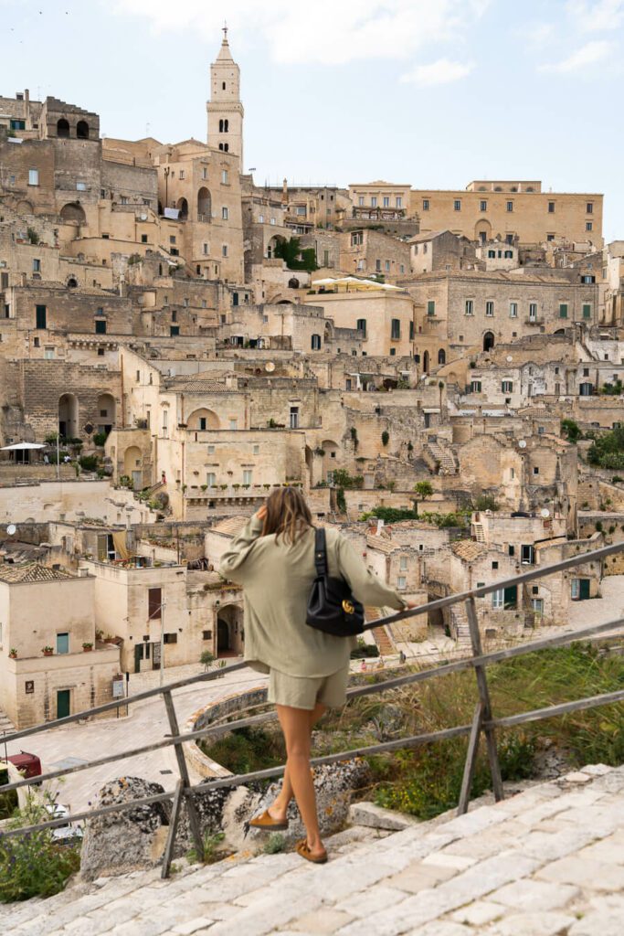 woman exploring the Sassi di Matera