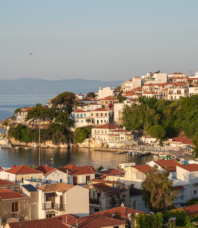skiathos town Greece from above