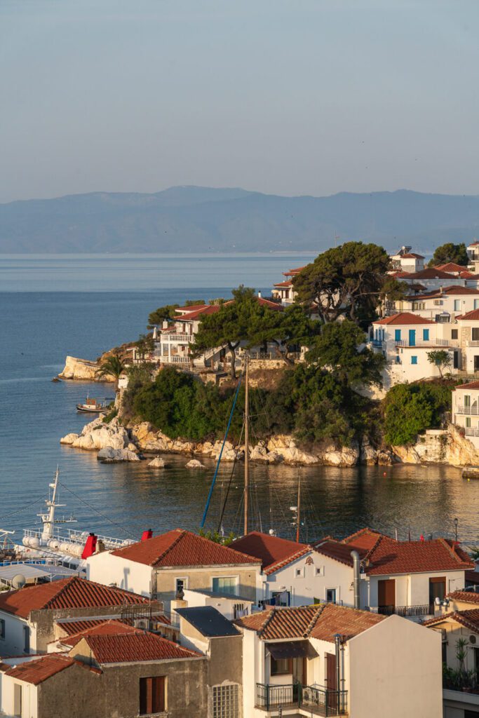 Skiathos town- a view over the sea and the Sporades