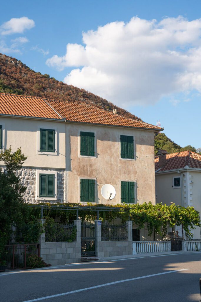 houses by the road in Montenegro