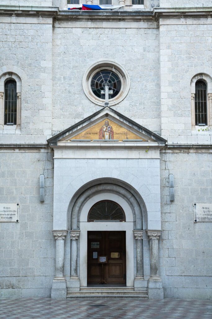 church facade in Kotor Montenegro