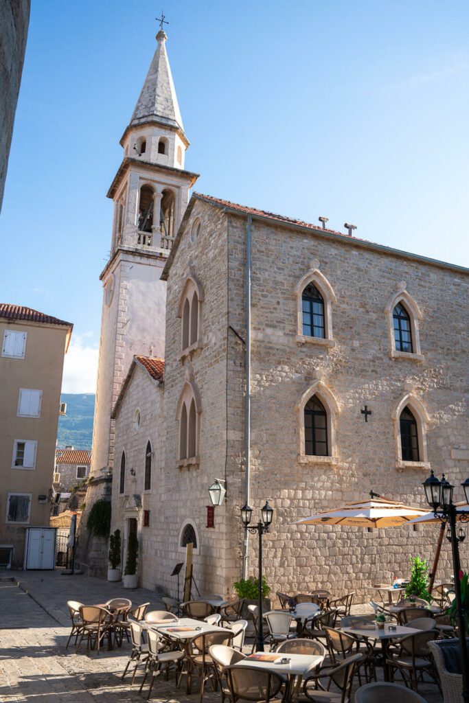 Main church in Budva Montenegro old town