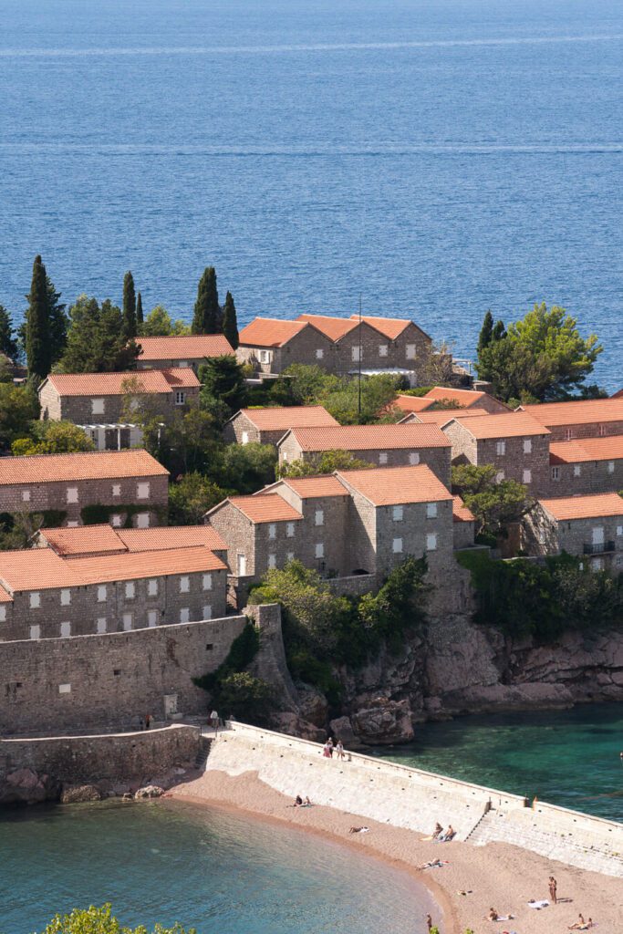Aman resort on Sveti Stefan island montenegro