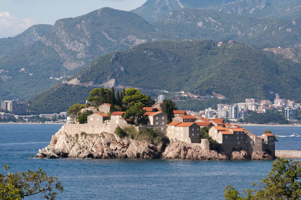 View of Svei Stefan island Montenegro