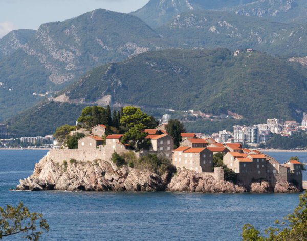 View of Svei Stefan island Montenegro