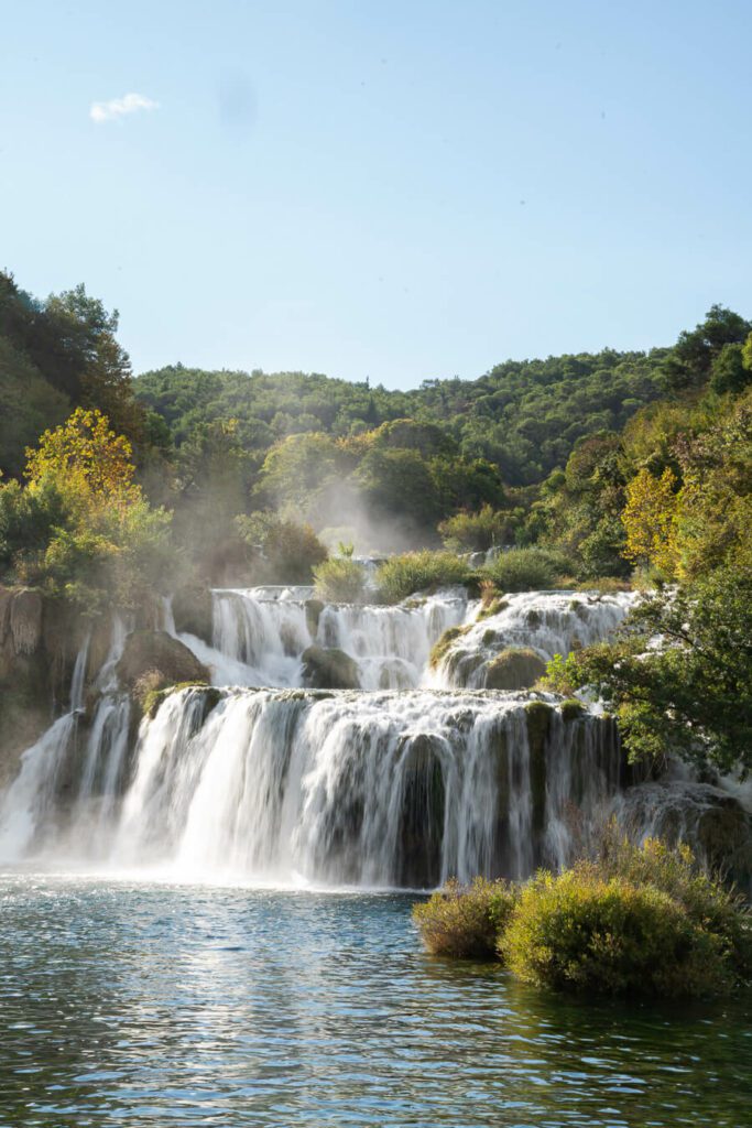 Waterfall in Krka National Park Croatia