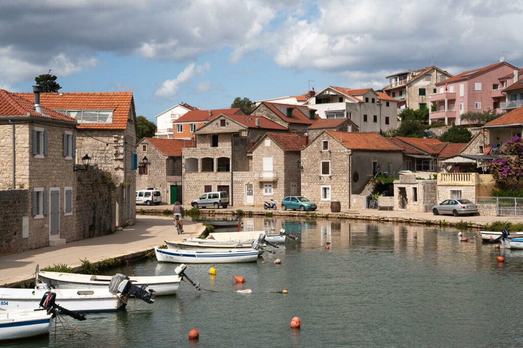 the waterway town of Vrboska, Croatia