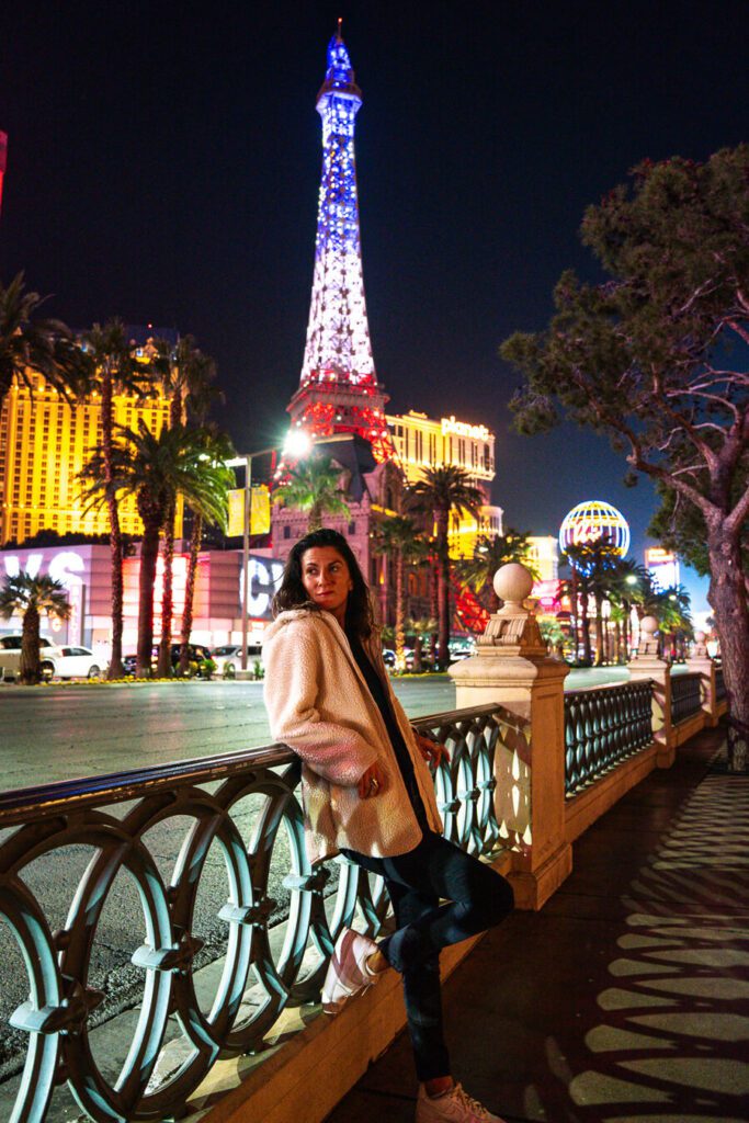 The Vegas strip at night
