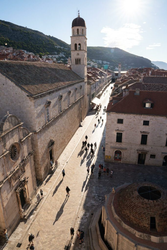 View from the Dubrovnik city walls, dubrovnik in october