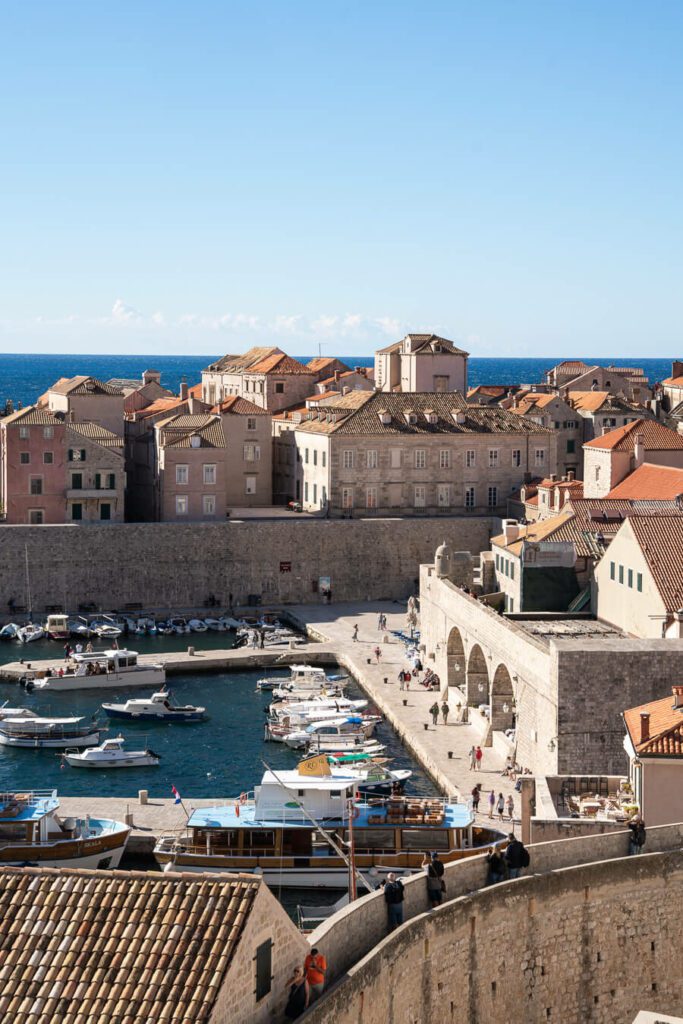 Dubrovnik Old Port from the city wall