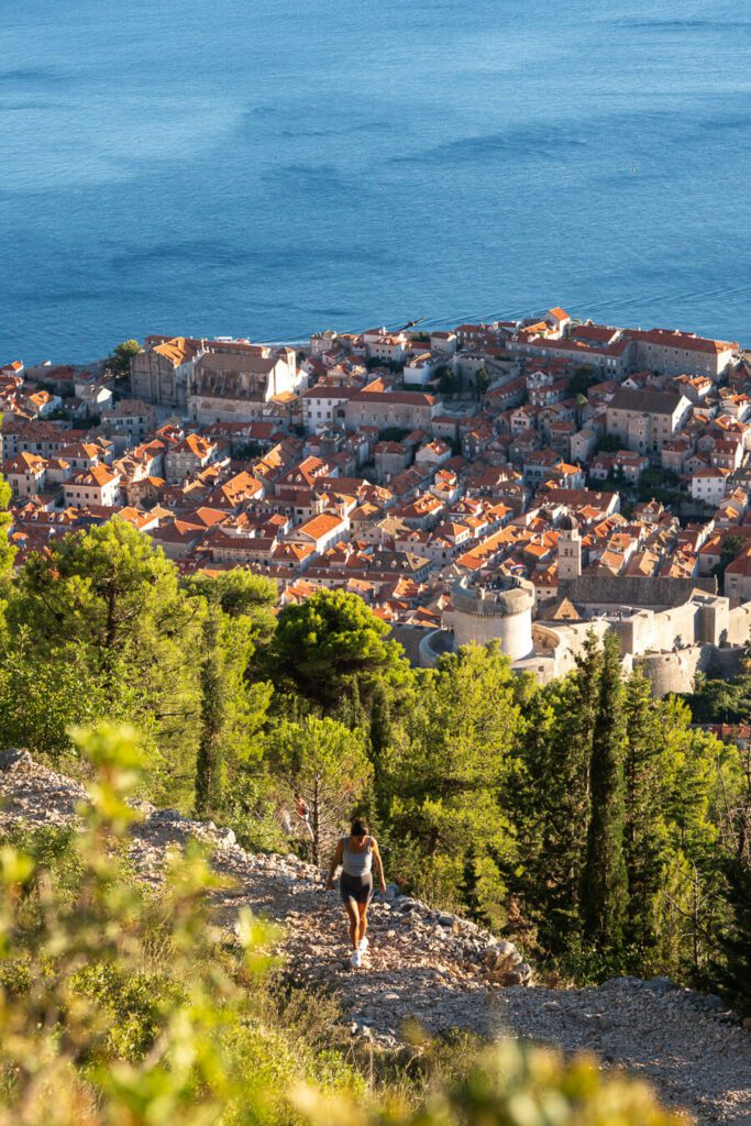 Hiking up Mt Srd in Dubrovnik