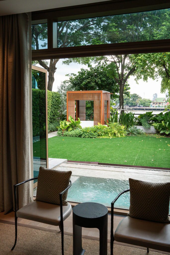 The Villas at Capella Bangkok, jacuzzi pool and garden