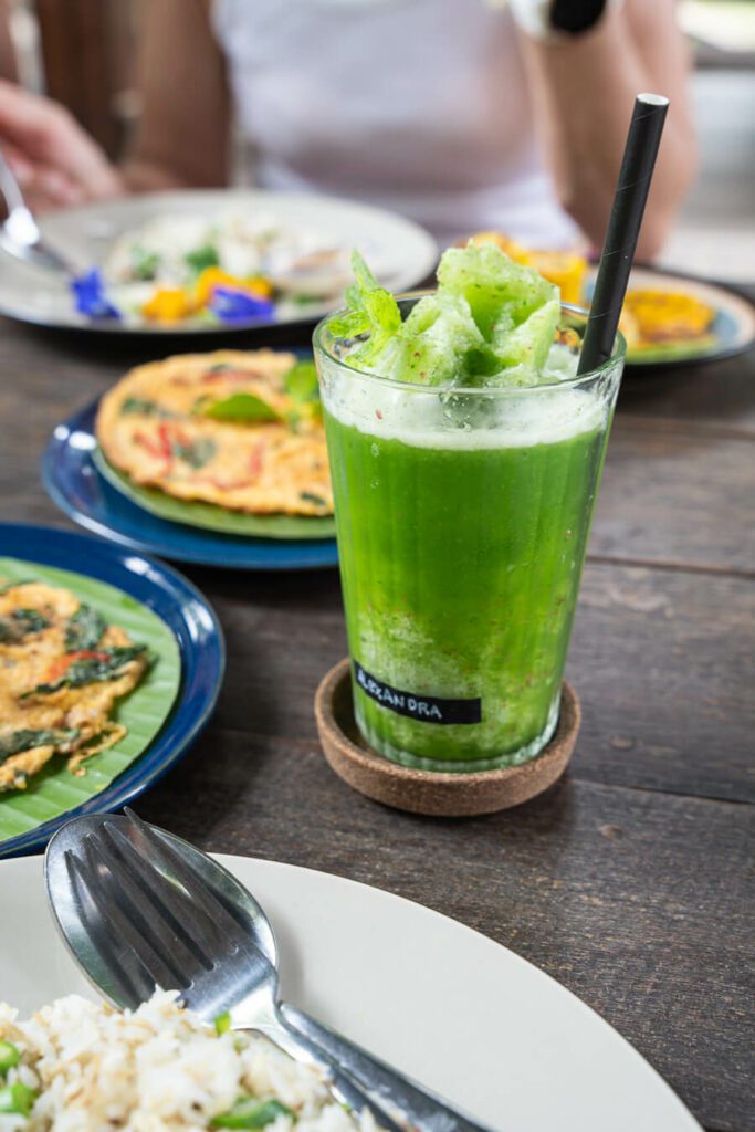 healthy drink and food in Thailand