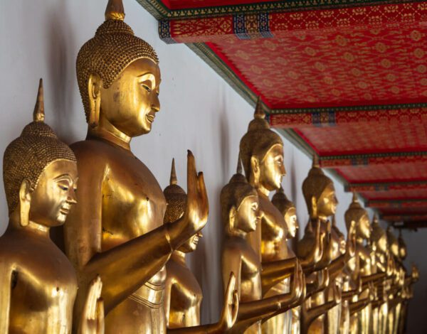 golden buddha statues in bangkok thailand