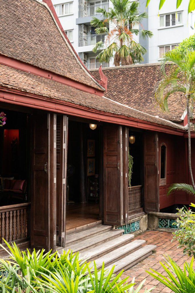 Jim Thompson's house entrance, a must do when on a bangkok itinerary 4 days