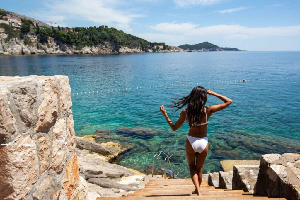 private beach at rixos Dubrovnik, the best luxury hotels in Dubrovnik