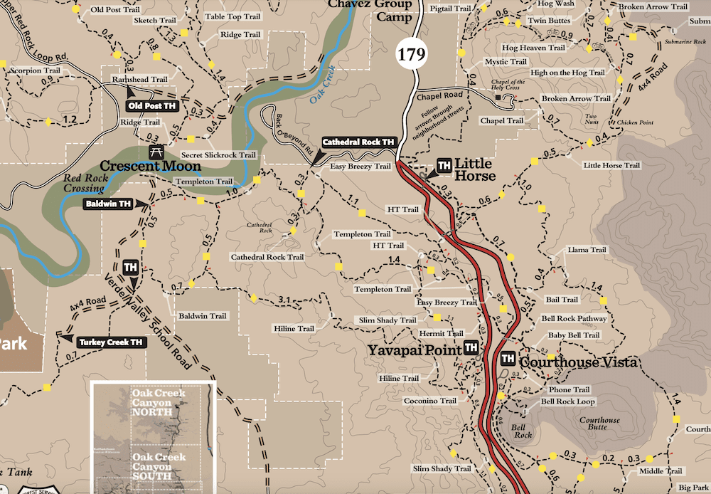 Cathedral Rock Trail Map