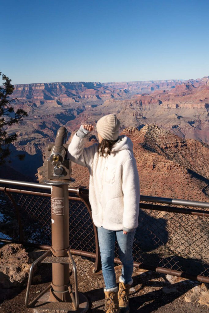 grand Canyon south rim viewpoint in winter