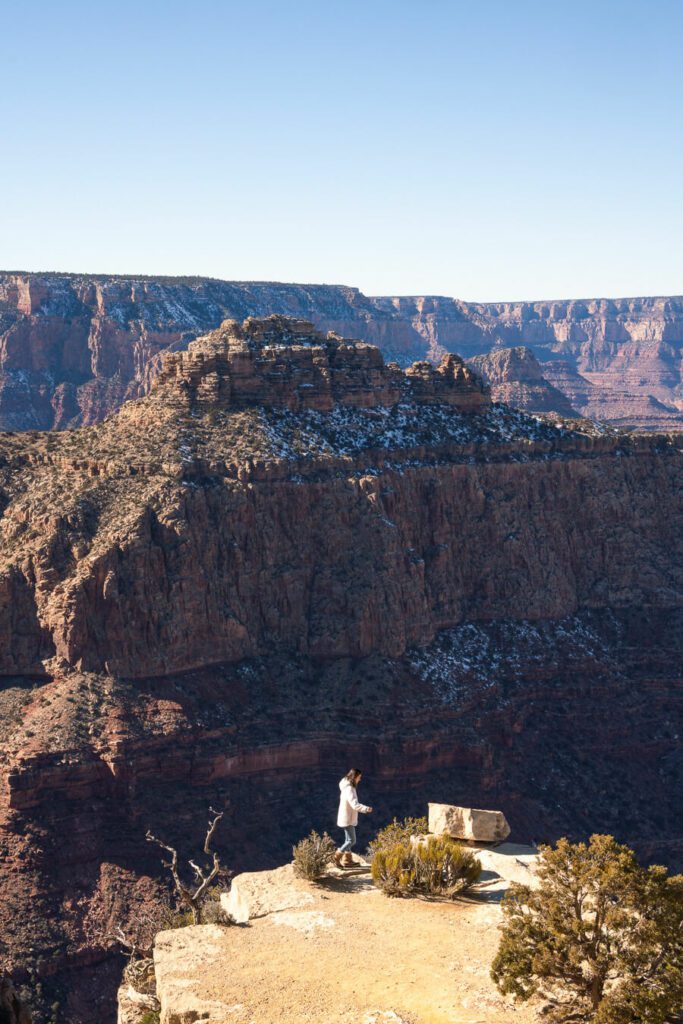 scenery of grand canyon in winter