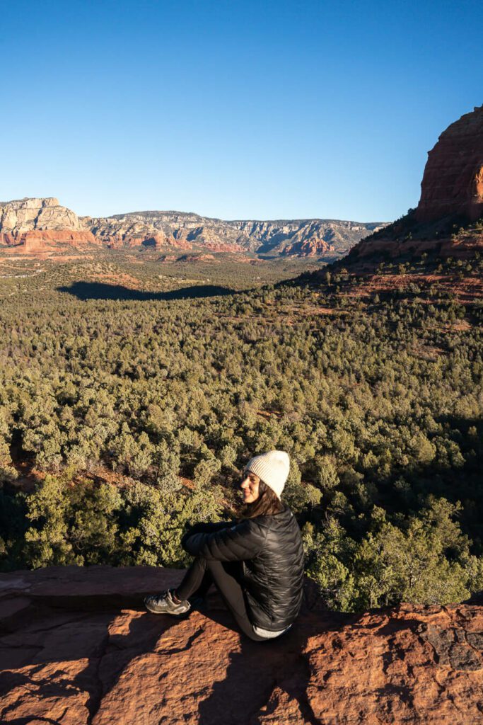 woman in front of beautiful Sedona view