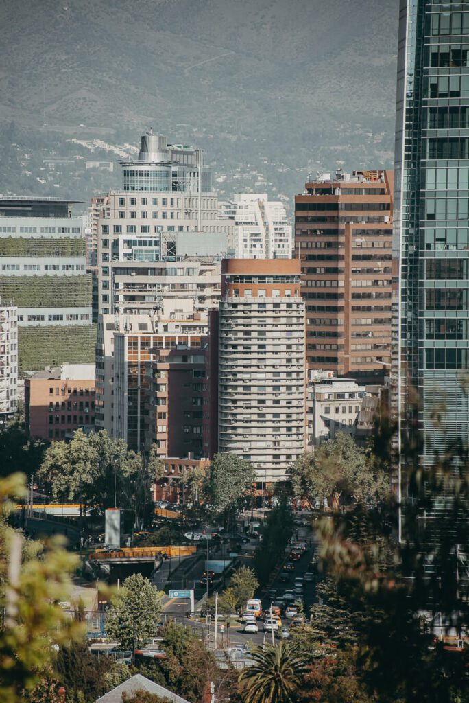 view of Sanhattan, Santiago chile