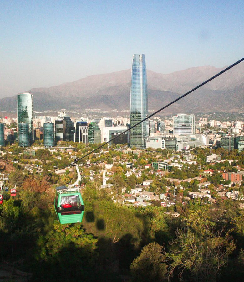 Cable car ride to San Cristbal Hill what to do in Santiago Chile