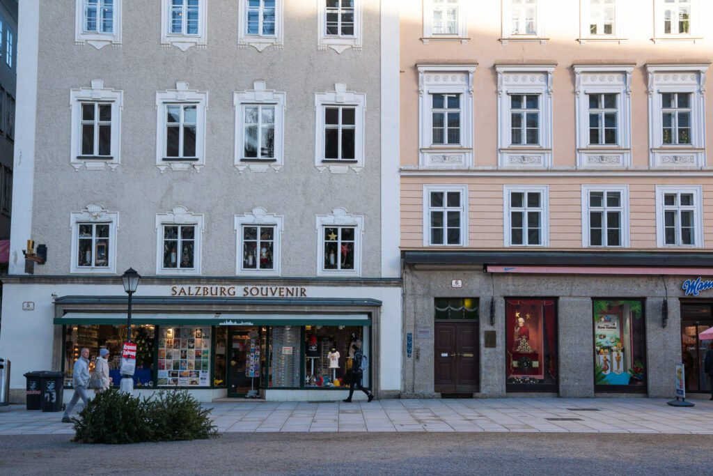 Salzburg old town shop windows