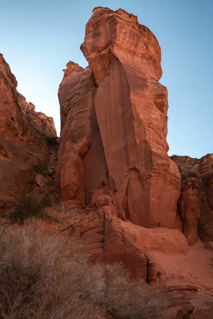 a pillar of rock at Antelope Canyon X