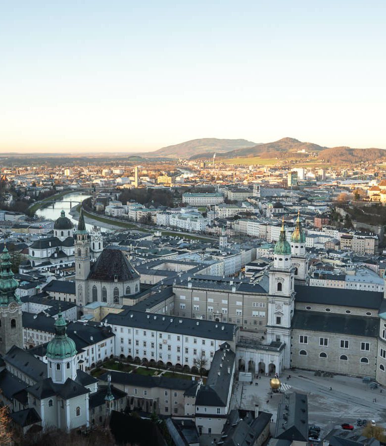 Alstadt from above in Salzburg Austria