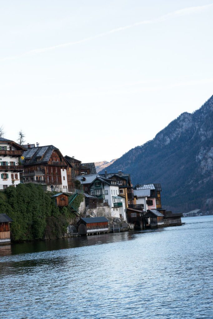 Austrian village by the lake