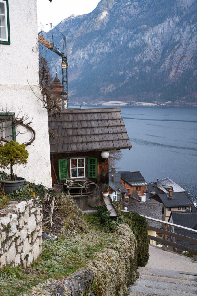 wooden cottages in Hallstatt Austria