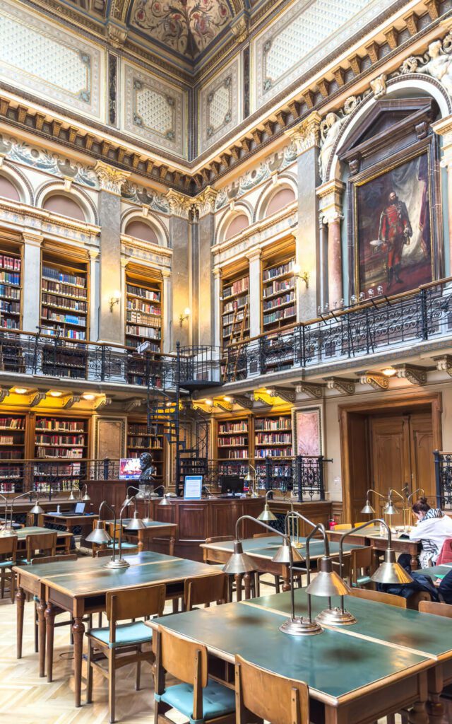 Budapest University library reading room