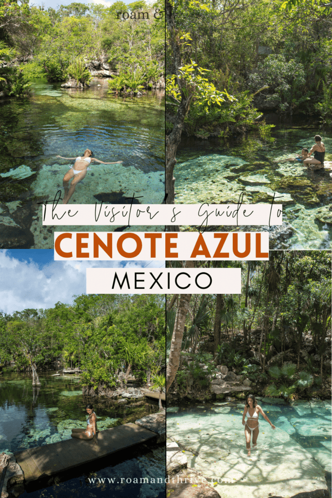 Visiting cenote azul mexico