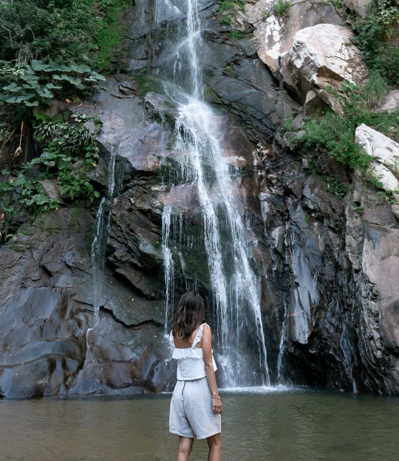 woman at Yelapa falls