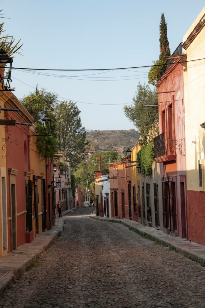 colorful street in san miguel de allende