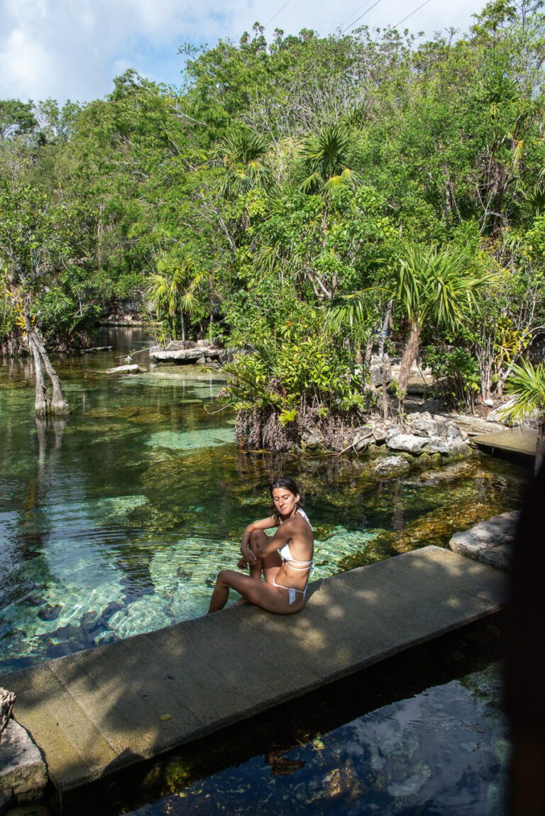 how to get to cenote azul from playa del carmen