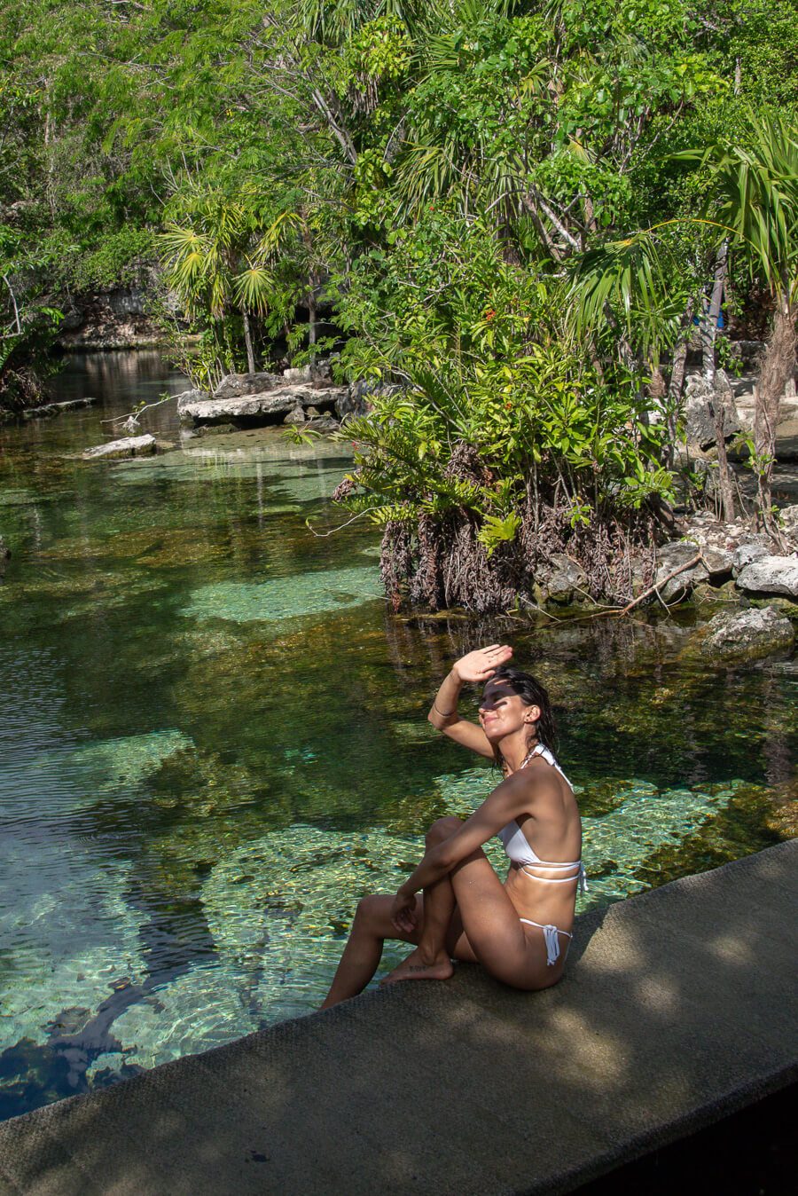 how to get to cenote azul from playa del carmen