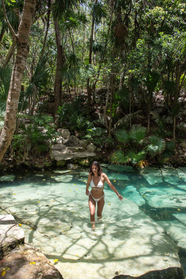 how to get to cenote azul from playa del carmen