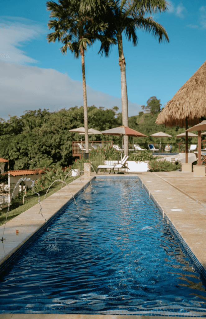 the pool at wellness retreat Costa rica