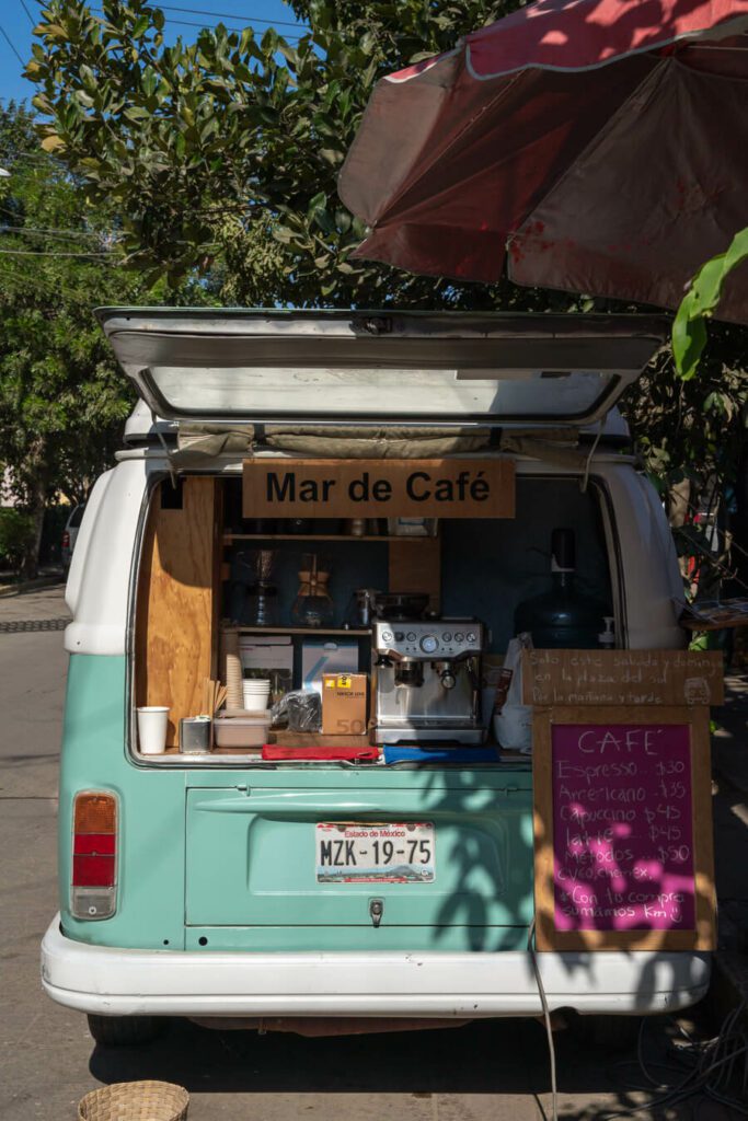 coffee truck in San Pancho Mexico