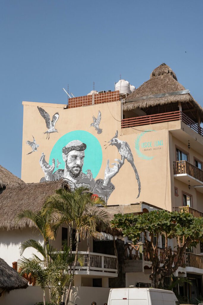 a wall mural in San Pancho Mexico