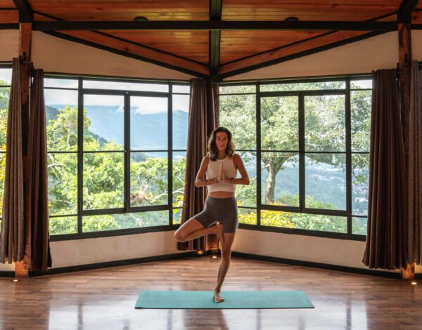 woman on a yoga retreat in guatemala